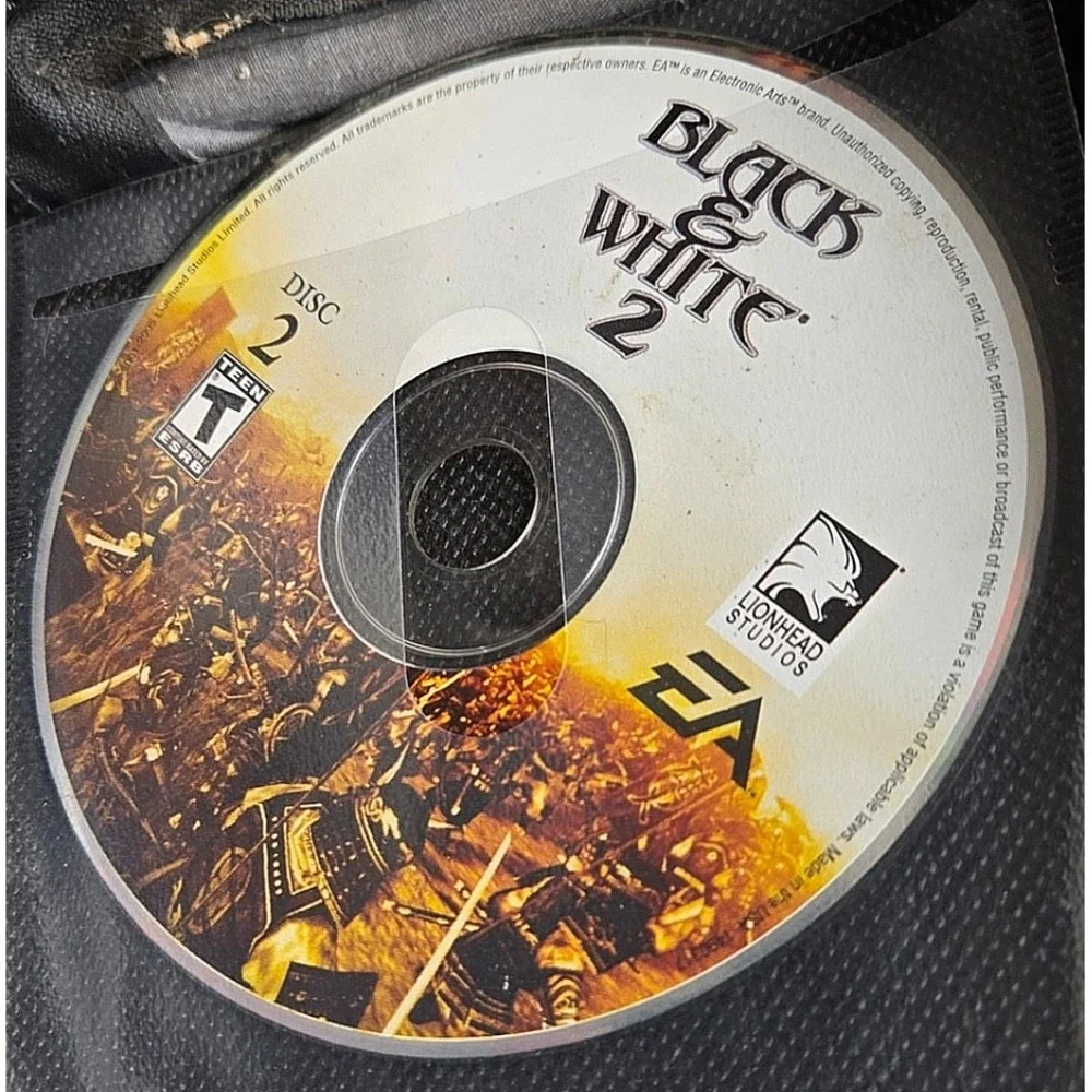 Black & White 2 PC Game 2005 Lot 4 Discs No Case Tested
